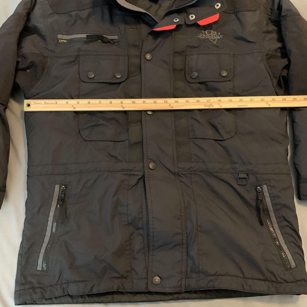 Vintage‎ CB Sports Assault Jacket Mens Medium Black Insulated Parka 80s 90s - Picture 4 of 7